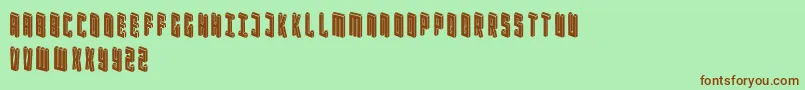 Blockbaq2 Font – Brown Fonts on Green Background