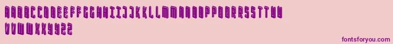 Blockbaq2-Schriftart – Violette Schriften auf rosa Hintergrund