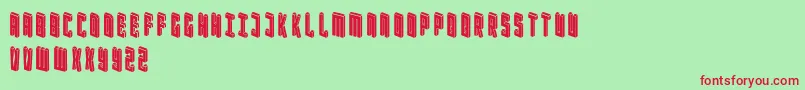 Blockbaq2 Font – Red Fonts on Green Background