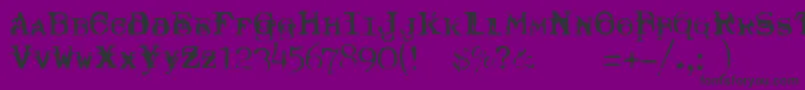 TypewriterRoyal200Trashed Font – Black Fonts on Purple Background