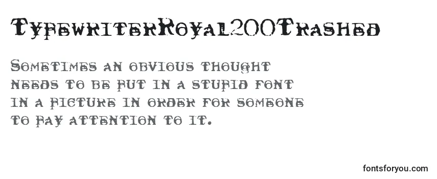 Przegląd czcionki TypewriterRoyal200Trashed