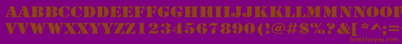 LarchmereWide Font – Brown Fonts on Purple Background