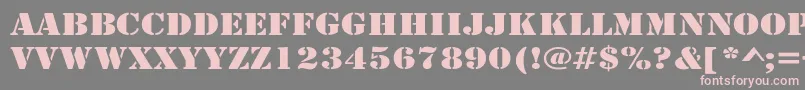 LarchmereWide Font – Pink Fonts on Gray Background