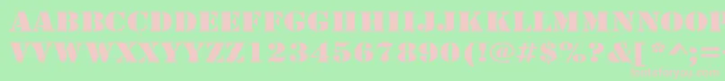 LarchmereWide Font – Pink Fonts on Green Background