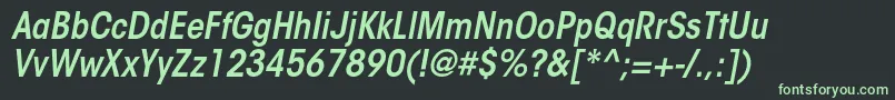 フォントItcavantgardestdDemicnobl – 黒い背景に緑の文字
