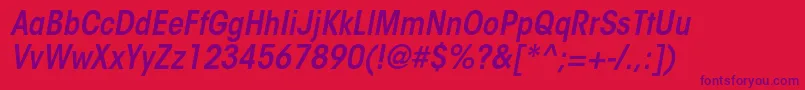 ItcavantgardestdDemicnobl Font – Purple Fonts on Red Background