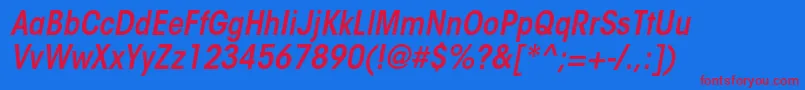 ItcavantgardestdDemicnobl Font – Red Fonts on Blue Background