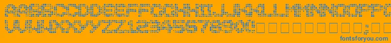 Medicati Font – Blue Fonts on Orange Background