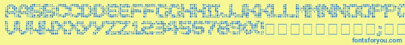 Medicati Font – Blue Fonts on Yellow Background