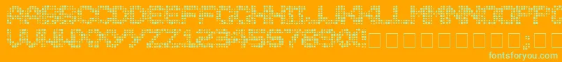 Medicati Font – Green Fonts on Orange Background