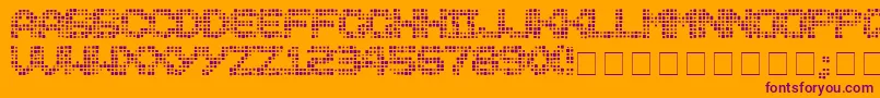 Medicati Font – Purple Fonts on Orange Background