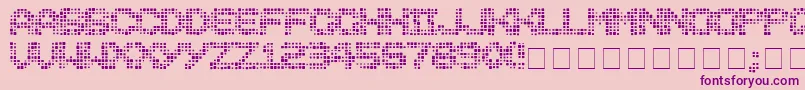 Medicati-Schriftart – Violette Schriften auf rosa Hintergrund