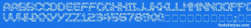 フォントMedicati – 青い背景に白い文字