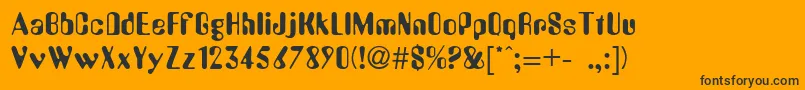 AmbossdbNormal Font – Black Fonts on Orange Background