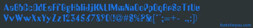 AmbossdbNormal Font – Blue Fonts on Black Background