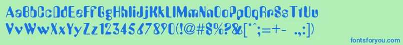 AmbossdbNormal Font – Blue Fonts on Green Background