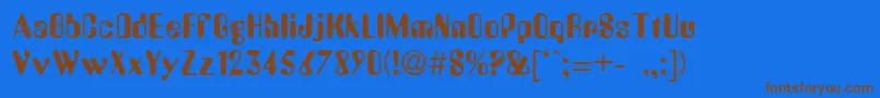 AmbossdbNormal Font – Brown Fonts on Blue Background