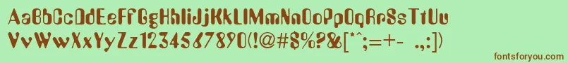 AmbossdbNormal Font – Brown Fonts on Green Background