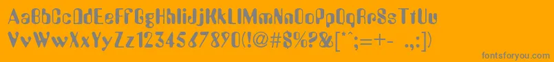 More about AmbossdbNormal Font AmbossdbNormal Font – Gray Fonts on Orange Background