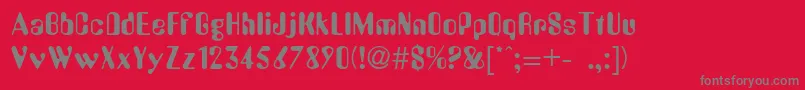More about AmbossdbNormal Font AmbossdbNormal Font – Gray Fonts on Red Background
