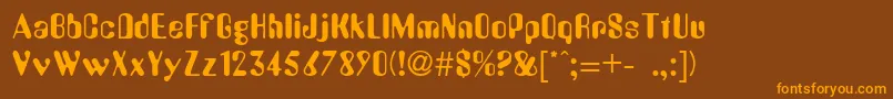 AmbossdbNormal Font – Orange Fonts on Brown Background