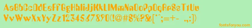 AmbossdbNormal Font – Orange Fonts on Green Background