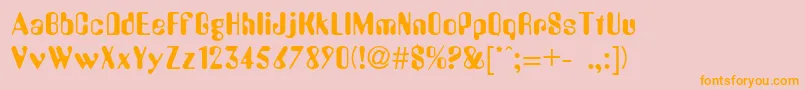 AmbossdbNormal Font – Orange Fonts on Pink Background