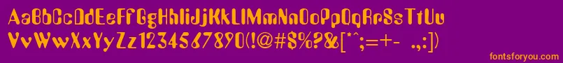 AmbossdbNormal Font – Orange Fonts on Purple Background