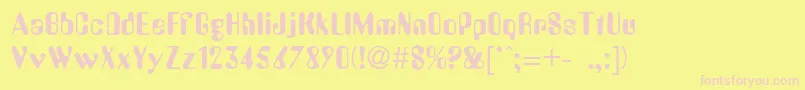 AmbossdbNormal Font – Pink Fonts on Yellow Background