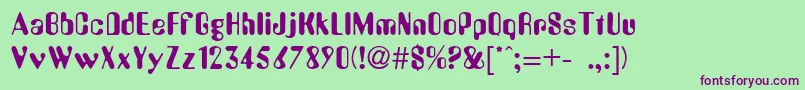 AmbossdbNormal Font – Purple Fonts on Green Background
