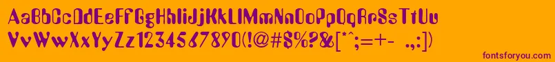 AmbossdbNormal Font – Purple Fonts on Orange Background