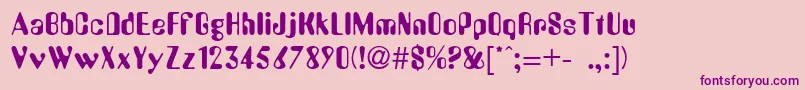 AmbossdbNormal Font – Purple Fonts on Pink Background