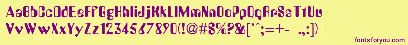 AmbossdbNormal Font – Purple Fonts on Yellow Background