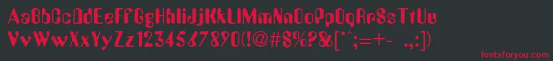 AmbossdbNormal Font – Red Fonts on Black Background