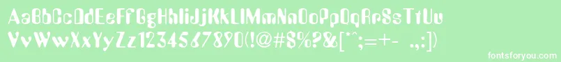 AmbossdbNormal Font – White Fonts on Green Background