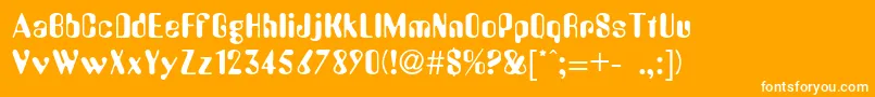 AmbossdbNormal Font – White Fonts on Orange Background