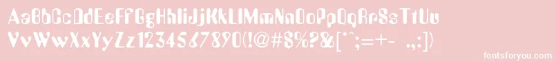 AmbossdbNormal Font – White Fonts on Pink Background