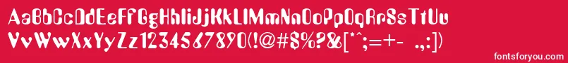 AmbossdbNormal Font – White Fonts on Red Background