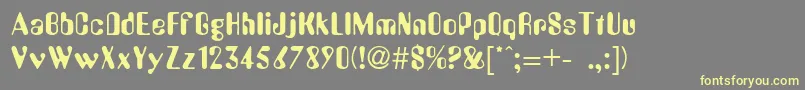 AmbossdbNormal Font – Yellow Fonts on Gray Background