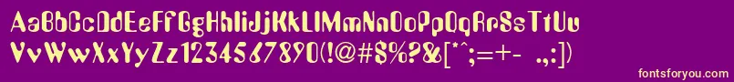 AmbossdbNormal Font – Yellow Fonts on Purple Background
