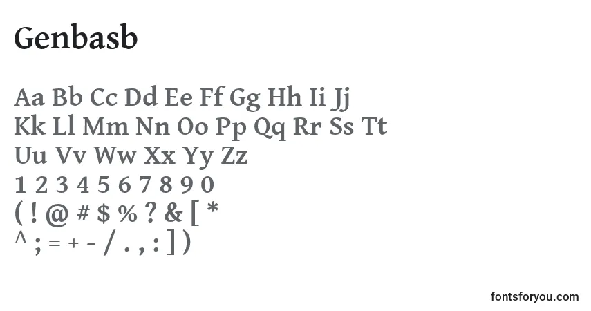 Genbasb Font – alphabet, numbers, special characters