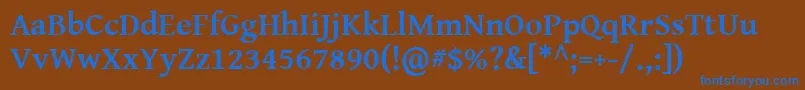 Genbasb Font – Blue Fonts on Brown Background