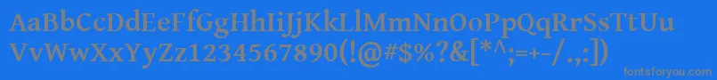 Genbasb-Schriftart – Graue Schriften auf blauem Hintergrund