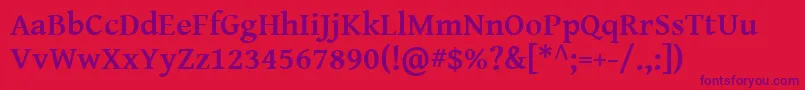 Genbasb Font – Purple Fonts on Red Background