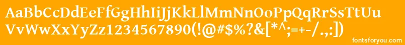 Genbasb Font – White Fonts on Orange Background
