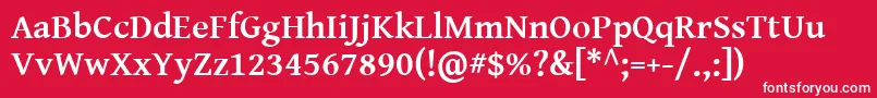 Genbasb Font – White Fonts on Red Background