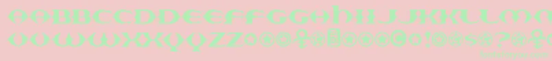 Europa Font – Green Fonts on Pink Background