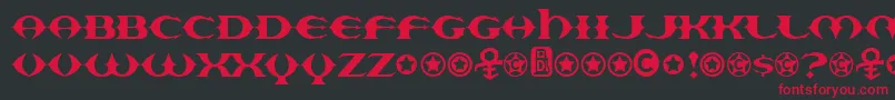 Europa Font – Red Fonts on Black Background