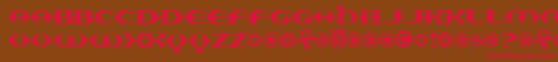 Europa Font – Red Fonts on Brown Background