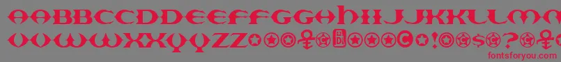 fuente Europa – Fuentes Rojas Sobre Fondo Gris